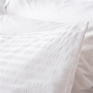 Laura Ashley Emma Seersucker White Pair of Pillowcases